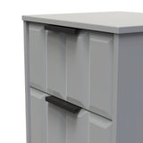 New York 3 Drawer Bedside Table with Black Handles