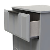 New York 3 Drawer Bedside Table with Black Handles