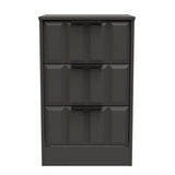 New York 3 Drawer Bedside Table with Black Handles