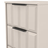New York 3 Drawer Bedside Table with Black Handles