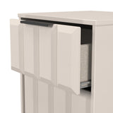 New York 3 Drawer Bedside Table with Black Handles