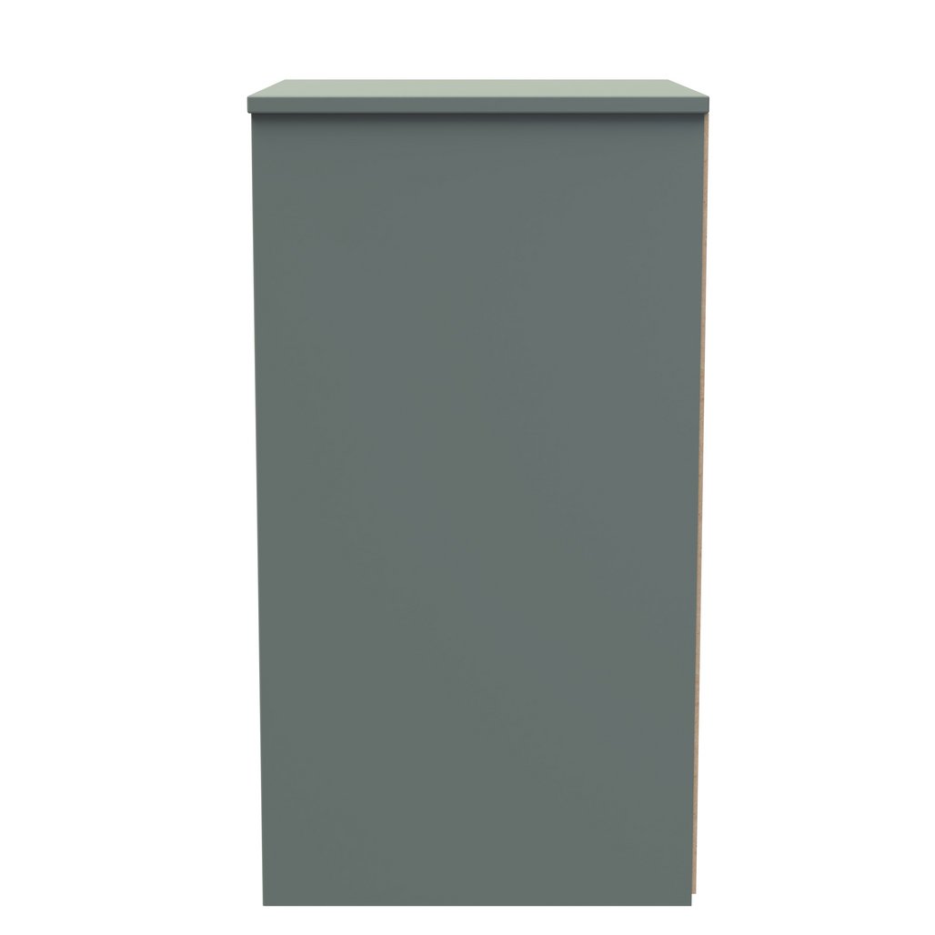 New York 3 Drawer Bedside Table with Black Handles