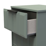 New York 3 Drawer Bedside Table with Black Handles