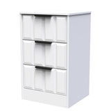 New York 3 Drawer Bedside Table with Black Handles