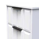 New York 3 Drawer Bedside Table with Black Handles