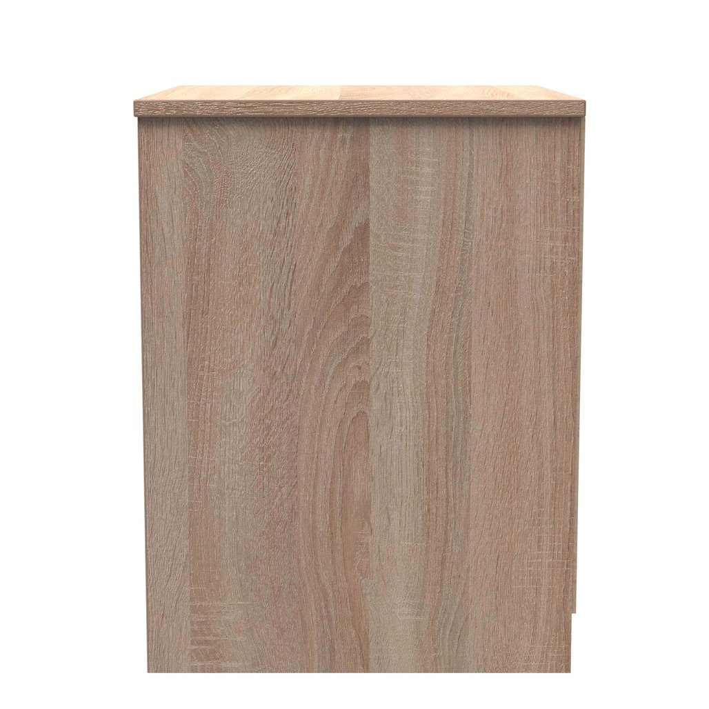 New York 2 Drawer Bedside Cabinet with Black Handles