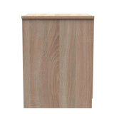 New York 2 Drawer Bedside Cabinet with Black Handles