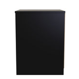 New York 2 Drawer Bedside Cabinet with Black Handles