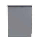 New York 2 Drawer Bedside Cabinet with Black Handles