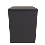 New York 2 Drawer Bedside Cabinet with Black Handles