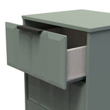 New York 2 Drawer Bedside Cabinet with Black Handles