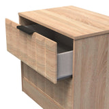 New York 2 Drawer Midi Chest with Black Handles