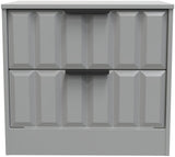 New York 2 Drawer Midi Chest with Black Handles