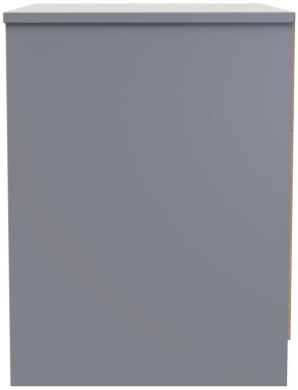 New York 2 Drawer Midi Chest with Black Handles