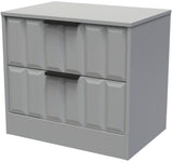 New York 2 Drawer Midi Chest with Black Handles
