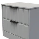 New York 2 Drawer Midi Chest with Black Handles