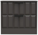 New York 2 Drawer Midi Chest with Black Handles