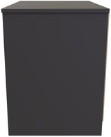 New York 2 Drawer Midi Chest with Black Handles