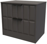 New York 2 Drawer Midi Chest with Black Handles