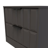 New York 2 Drawer Midi Chest with Black Handles