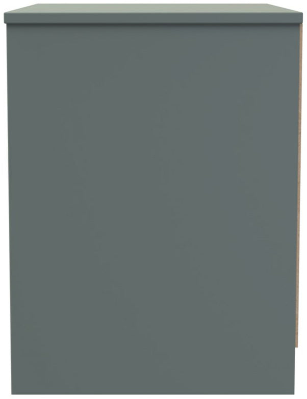 New York 2 Drawer Midi Chest with Black Handles