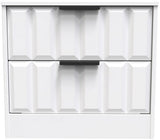 New York 2 Drawer Midi Chest with Black Handles