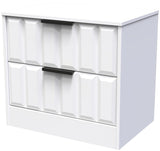 New York 2 Drawer Midi Chest with Black Handles