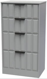 New York 4 Drawer Deep Midi Chest with Black Handles