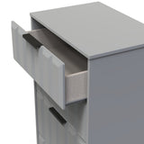 New York 4 Drawer Deep Midi Chest with Black Handles