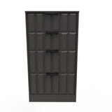 New York 4 Drawer Deep Midi Chest with Black Handles