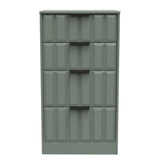 New York 4 Drawer Deep Midi Chest with Black Handles