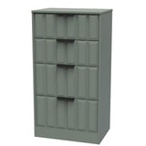 New York 4 Drawer Deep Midi Chest with Black Handles
