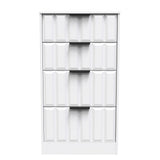 New York 4 Drawer Deep Midi Chest with Black Handles