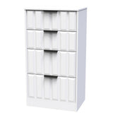 New York 4 Drawer Deep Midi Chest with Black Handles
