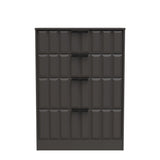 New York 4 Drawer Deep Chest with Black Handles