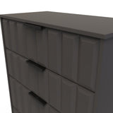New York 4 Drawer Deep Chest with Black Handles