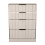 New York 4 Drawer Deep Chest with Black Handles