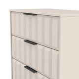 New York 4 Drawer Deep Chest with Black Handles