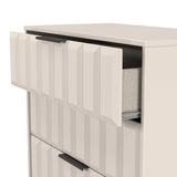 New York 4 Drawer Deep Chest with Black Handles