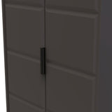 New York 2 Door Double Midi Wardrobe with Black Handles