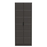 New York Tall 2 Door Double Wardrobe with Black Handles
