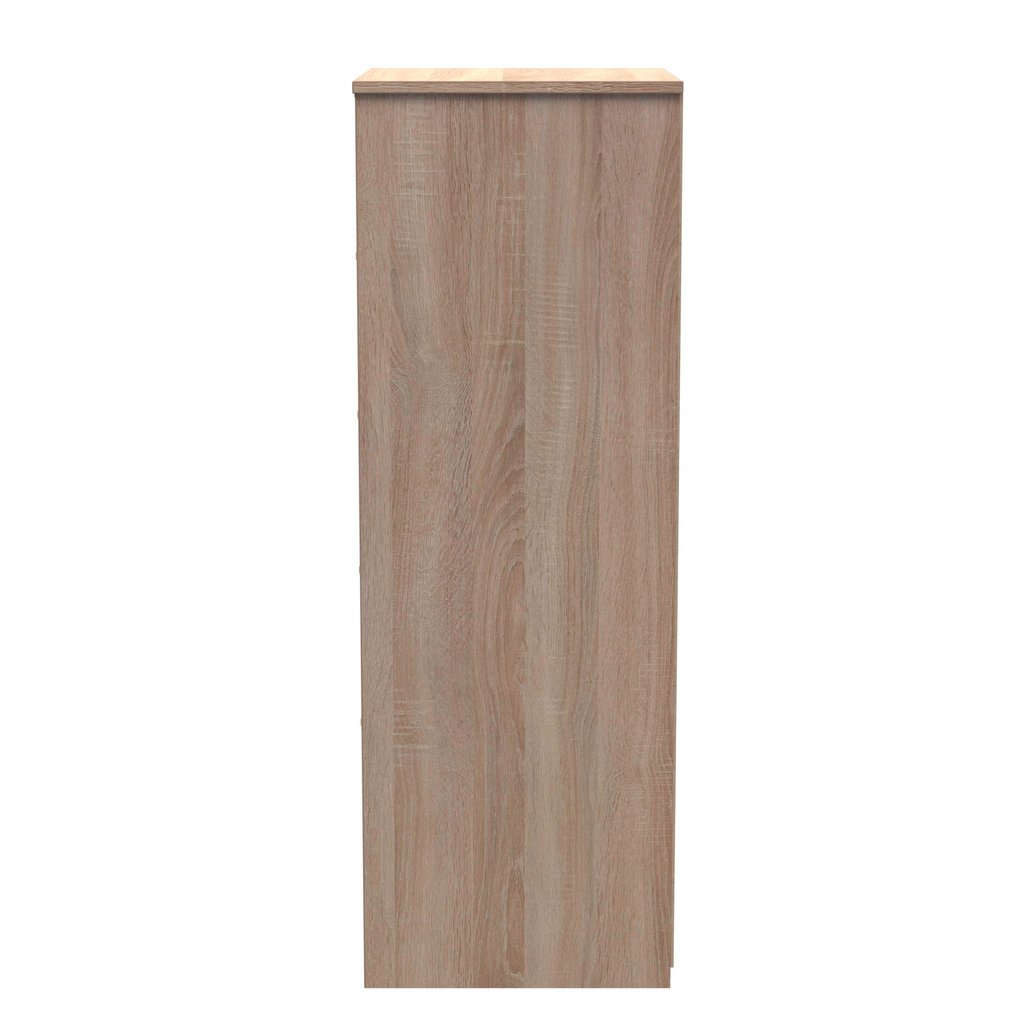 New York 5 Drawer Tall Bedside Table with Gold Handles