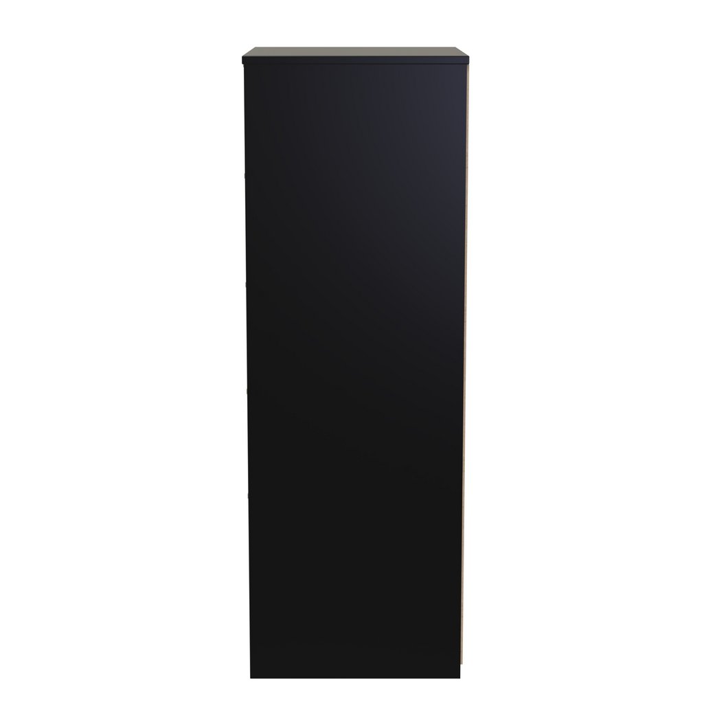 New York 5 Drawer Tall Bedside Table with Gold Handles
