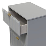 New York 3 Drawer Deep Midi Chest with Gold Handles