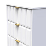 New York 3 Drawer Deep Midi Chest with Gold Handles