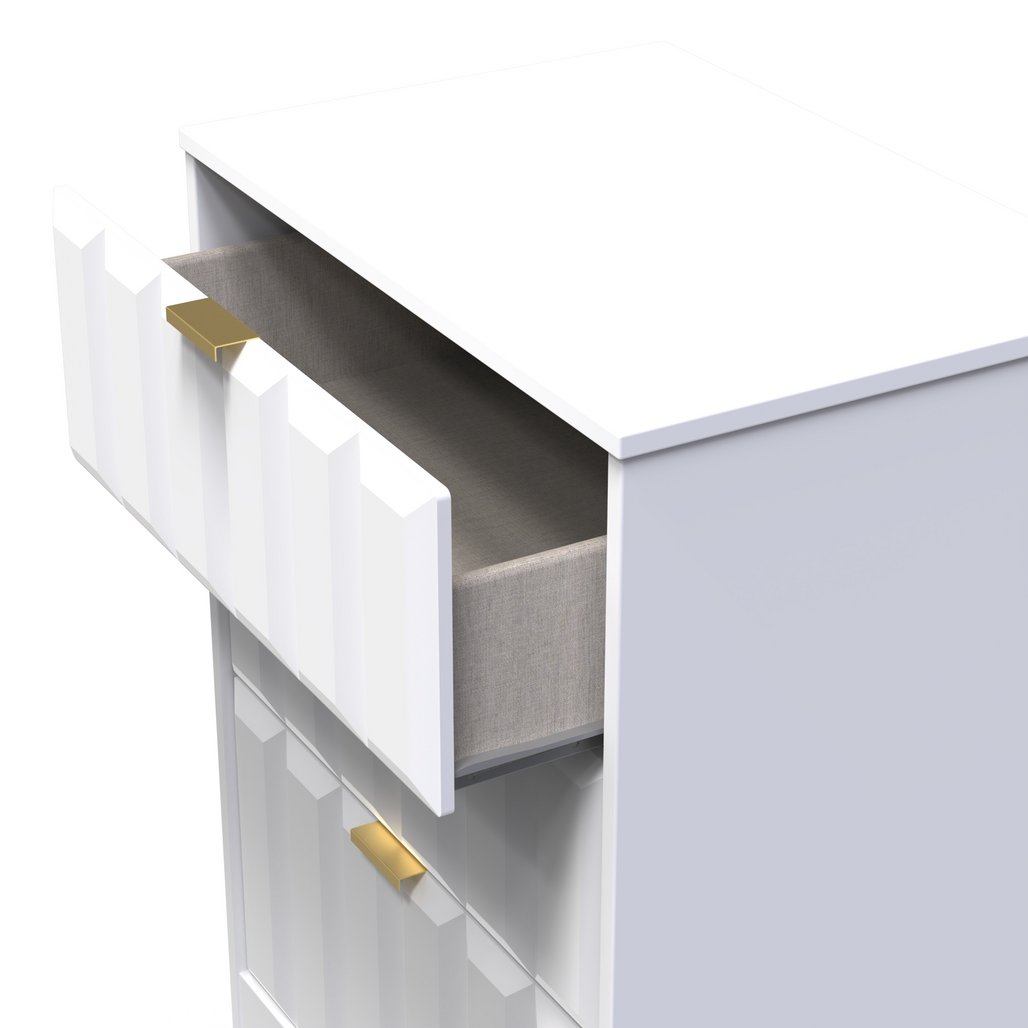 New York 3 Drawer Deep Midi Chest with Gold Handles