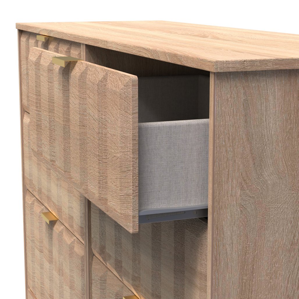 New York 6 Drawer Midi Chest with Gold Handles