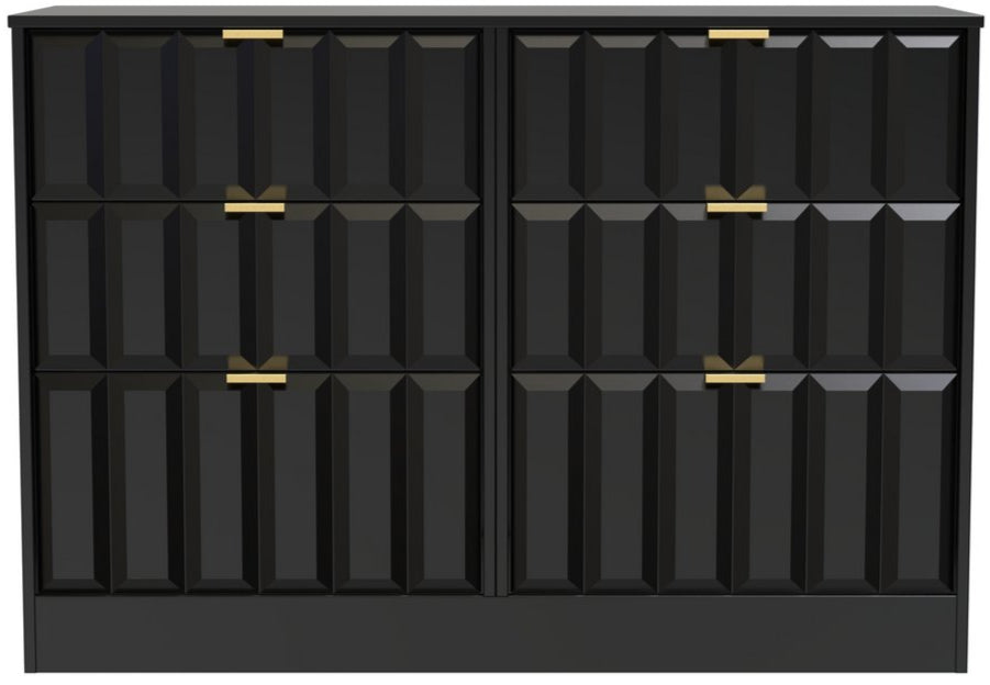 New York 6 Drawer Midi Chest with Gold Handles