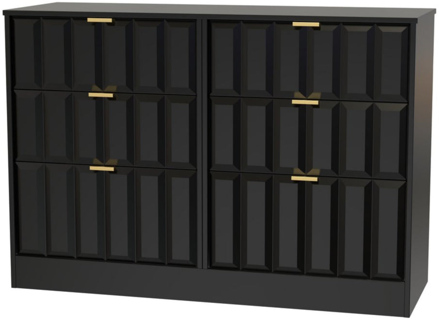New York 6 Drawer Midi Chest with Gold Handles