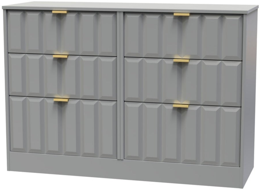 New York 6 Drawer Midi Chest with Gold Handles